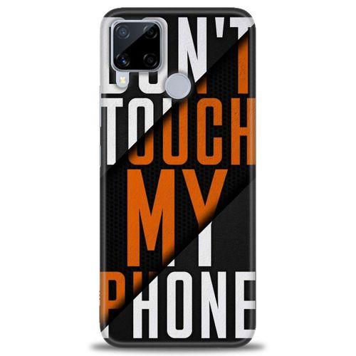 Realme C15 Kılıf HD Baskılı Kılıf - Dont Touch + Tam Ekran Koruyucu