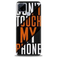 Realme C15 Kılıf HD Baskılı Kılıf - Dont Touch + Tam Ekran Koruyucu