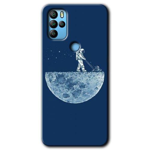 Omix X300 Kılıf HD Desen Baskılı Arka Kapak - Uzay İşçisi + Kırılmaz Cam