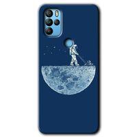 Omix X300 Kılıf HD Desen Baskılı Arka Kapak - Uzay İşçisi + Kırılmaz Cam