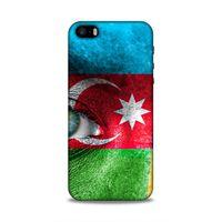 Apple iPhone SE Uyumlu Kılıf Azarbaijan (42) Rugged Armor Kılıf Göz Bayrak