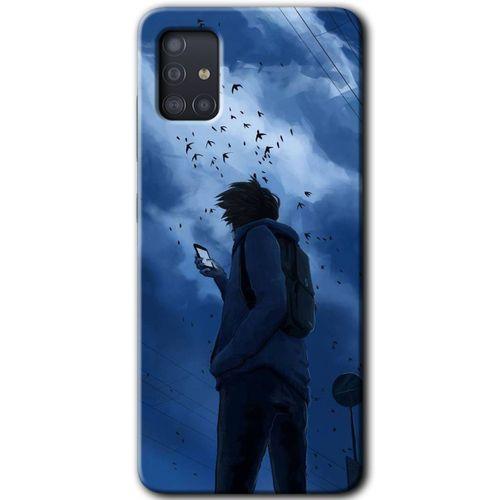 Galaxy A51 Kılıf HD Desen Baskılı Arka Kapak - Sonbahar Yalnızlığı + Kırılmaz Cam