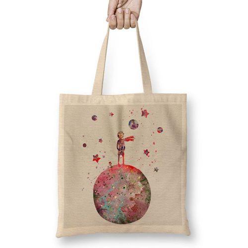 Le Petit Prince Küçük Prens 02 Bez Çanta Uzun Saplı