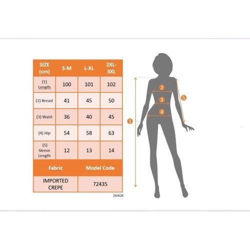 Kadın Yarım Ay Kollu Yakası Acık Kemersiz Midi Ithal Krep Elbise