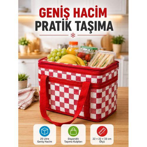 Isı Yalıtımlı Termos Piknik Çantası Geniş Hacimli Soğuk Ve Sıcak Taşıma Çantası