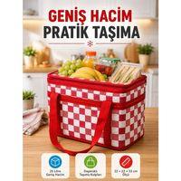 Isı Yalıtımlı Termos Piknik Çantası Geniş Hacimli Soğuk Ve Sıcak Taşıma Çantası