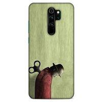 Xiaomi Redmi Note 8 Pro Kılıf Depresyon (48) Bumper Kılıf Kahve Yeşil