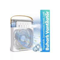 Taşınabilir Işıklı 5 Spreyli Vantilatör Buzlu Buharlı Vantilatör Mini Fan Nemlendirici