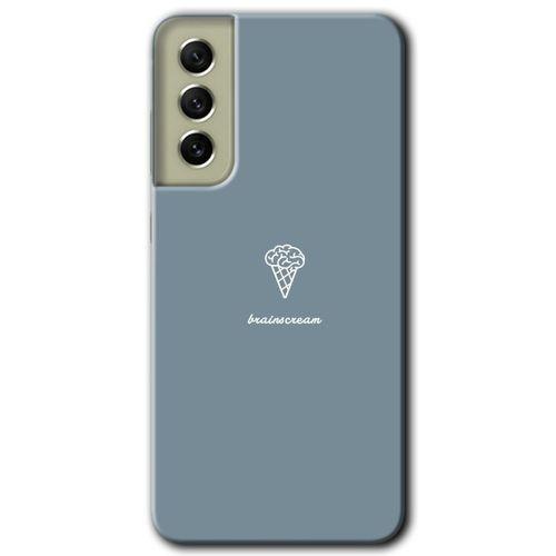 Samsung Galaxy S21 FE Kılıf HD Desen Baskılı Arka Kapak + Temperli Cam - Beyin Gıdası