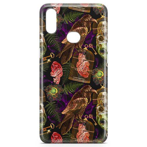 Samsung Galaxy A10s Kılıf Tarot Gotik Kuzgun Arka Kapak Koruma Desenli Full Koruyucu