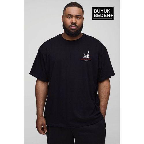 Erkek Büyük Beden Yelken Baskılı 3xl-6xl Bisiklet Yaka Tshırt SPR26BTS510-11