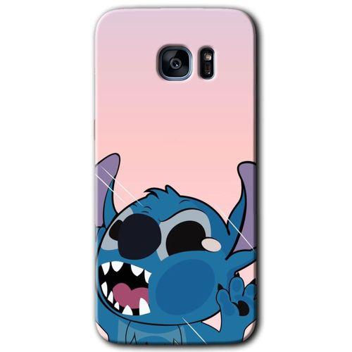 Samsung Galaxy S7 Edge Kılıf HD Desen Baskılı Arka Kapak - Stitch