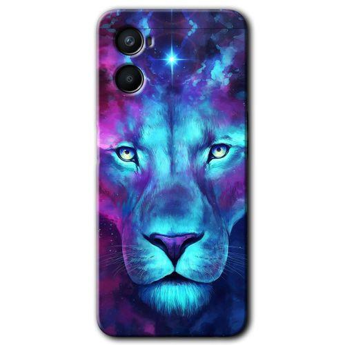 OPPO Oppo A96 Kılıf HD Desen Baskılı Arka Kapak - Neon Lion
