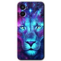 OPPO Oppo A96 Kılıf HD Desen Baskılı Arka Kapak - Neon Lion