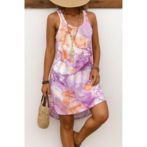 Kadın Askılı Sporcu Yaka Baskılı Süprem Elbise