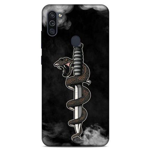 Lopard Samsung Galaxy M11 Uyumlu Kılıf Tattoo's (11) Tam Koruma Yılan Dövmesi