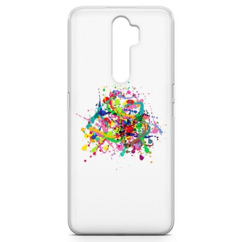 Oppo A9 2020 Kılıf Suluboya Afiş Arka Kapak Koruma Desenli Full Koruyucu