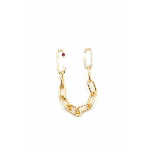 Tek Kulak Zincir Küpe - Altın