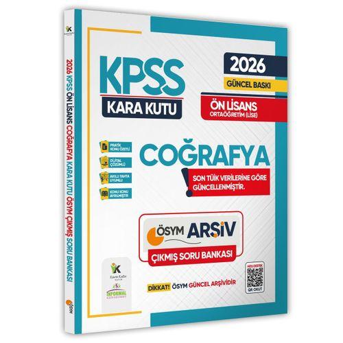 2026 KPSS Önlisans/Ortaöğretim Coğrafya Kara Kutu ÖSYM Çıkmış Soru Bankası Konu Özetli Çözümlü