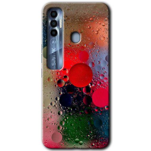 Tecno Spark 7 Pro Kılıf HD Desen Baskılı Arka Kapak - Wet Bubbles + Kırılmaz Cam