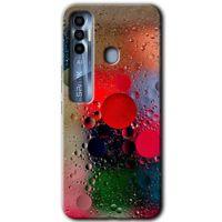 Tecno Spark 7 Pro Kılıf HD Desen Baskılı Arka Kapak - Wet Bubbles + Kırılmaz Cam