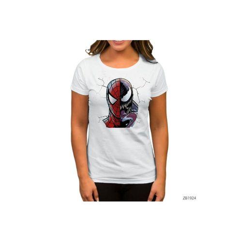 Venom vs Spiderman Beyaz Kadın Tişört