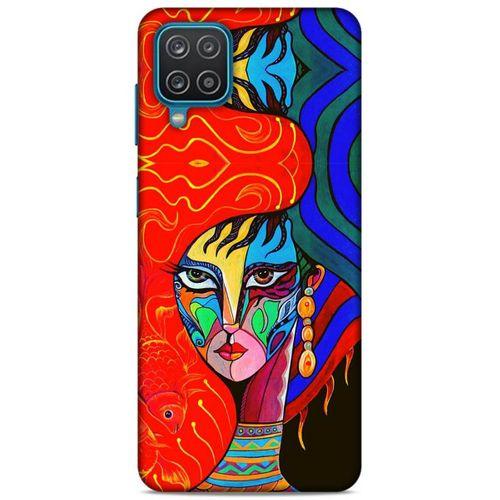 Lopard Samsung Galaxy A12 Uyumlu Kılıf Sürreal Yüzler ♀ (10) Full Koruma Kılıfı Desenli