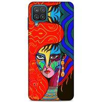 Lopard Samsung Galaxy A12 Uyumlu Kılıf Sürreal Yüzler ♀ (10) Full Koruma Kılıfı Desenli