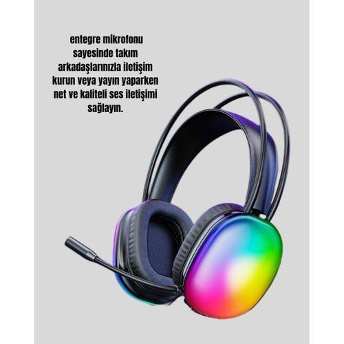 40mm Sürücülü Rgb Kablosuz Kulaklık – Oyun Ve Müzik İçin