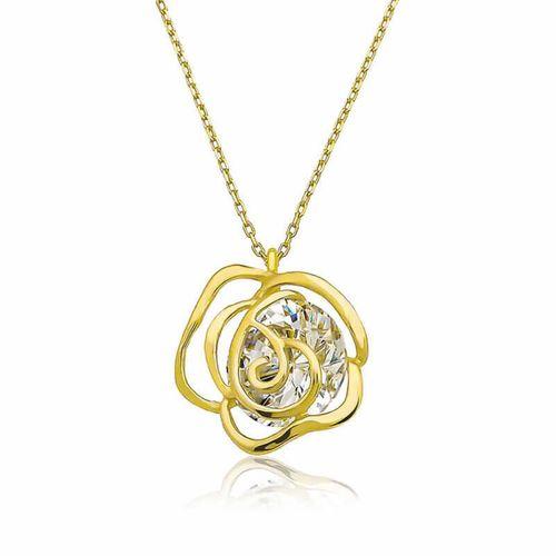 ​Lucky Life 925 Ayar Gumuss  Gold Gül Lucky Life Lucky Life Kadın Kolye