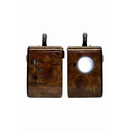 Nostaljik Radyo Bluetooth Bağlantılı Müzik Kutusu Ahşap