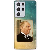 Lopard Samsung Galaxy S21 Ultra Uyumlu Kılıf Atatürk (27) Tasarımlı Kılıf