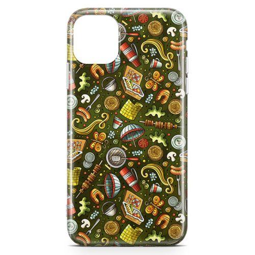 Apple iPhone 11 Pro Kılıf Barbekü Doodle Arka Kapak Koruma Desenli Full Koruyucu