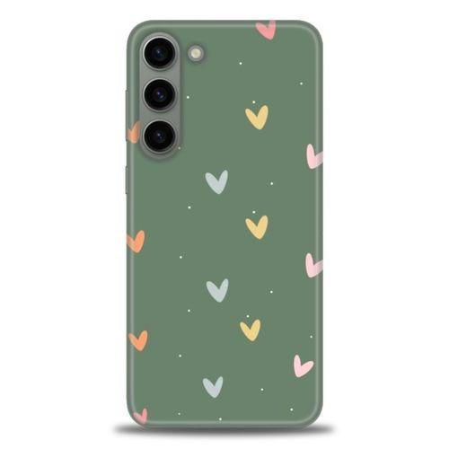 Samsung Galaxy S23 Plus Kılıf HD Baskılı Kılıf - Soft Kalpler + Tam Ekran Koruyucu