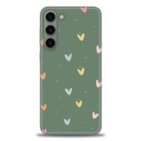 Samsung Galaxy S23 Plus Kılıf HD Baskılı Kılıf - Soft Kalpler + Tam Ekran Koruyucu