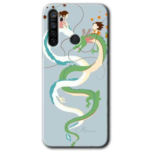 MRCİLETİSİM Realme 5i Kılıf Kapak - Snake Friendship +Hayalet Ekran Yandan Gözükmez
