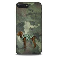 Apple Iphone 7 Plus Kılıf Köpek Kıyafetleri (49) Ultra Silikon Kılıf Kamuflaj Mont