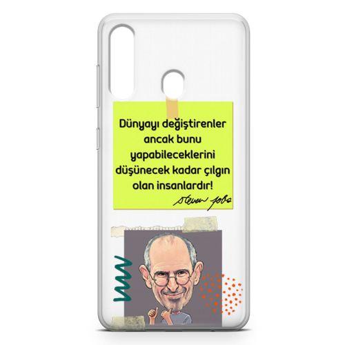 Samsung Galaxy A20s Kılıf Caps Steve Jobs Arka Kapak Koruma Desenli Full Koruyucu