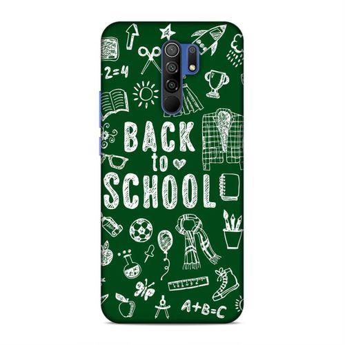 Xiaomi Redmi 9 Kılıf Okula Donus2 Yesil Arka Kapak Silikon Koruma Full Koruyucu