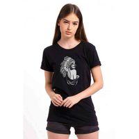 Skull Kızılderili Baskılı Siyah Kadın Tshirt