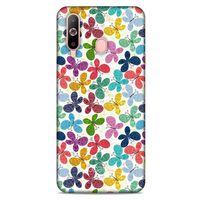 Samsung Galaxy A60 Kılıf Kelebek Etkisi (35) Fit Design Kılıf Karışık Renkli