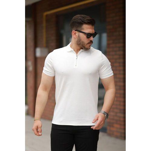 Erkek Fermuarlı Yaka Kısa Kollu Tişört