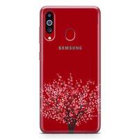 Samsung Galaxy A20s Kılıf Kiraz Tomurcuk Arka Kapak Koruma Desenli Full Koruyucu