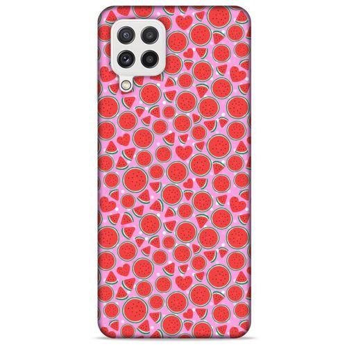 Samsung Galaxy A22 Uyumlu Kılıf Pembe Delisi (30) Silicone Case Karpuz