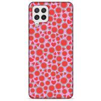 Samsung Galaxy A22 Uyumlu Kılıf Pembe Delisi (30) Silicone Case Karpuz