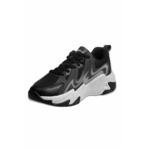 Mp 241-1673 Siyah Kadın Bağcıklı Yürüyüş Ayakkabısı