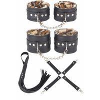 Deri Leoparlı 4'lü Harness Set