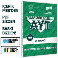 2026 YKS-AYT MEBİ-OGM Biyoloji Özgün Tarama Testleri Kitabı A4 Boyut Renkli Görsel BASKI ÜCRETİ