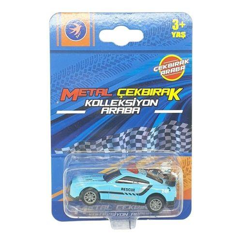 Çek Bırak Metal Küçük Arabalar 8 cm - SH40031 - Açık Mavi