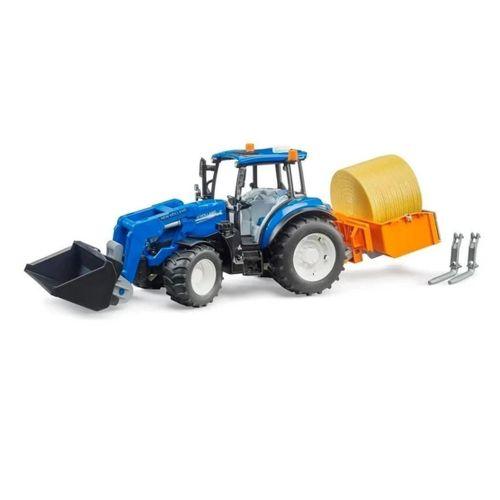Eğitici Oyuncak Bruder New Holland T5 120 Kepçeli Ataşman Setli